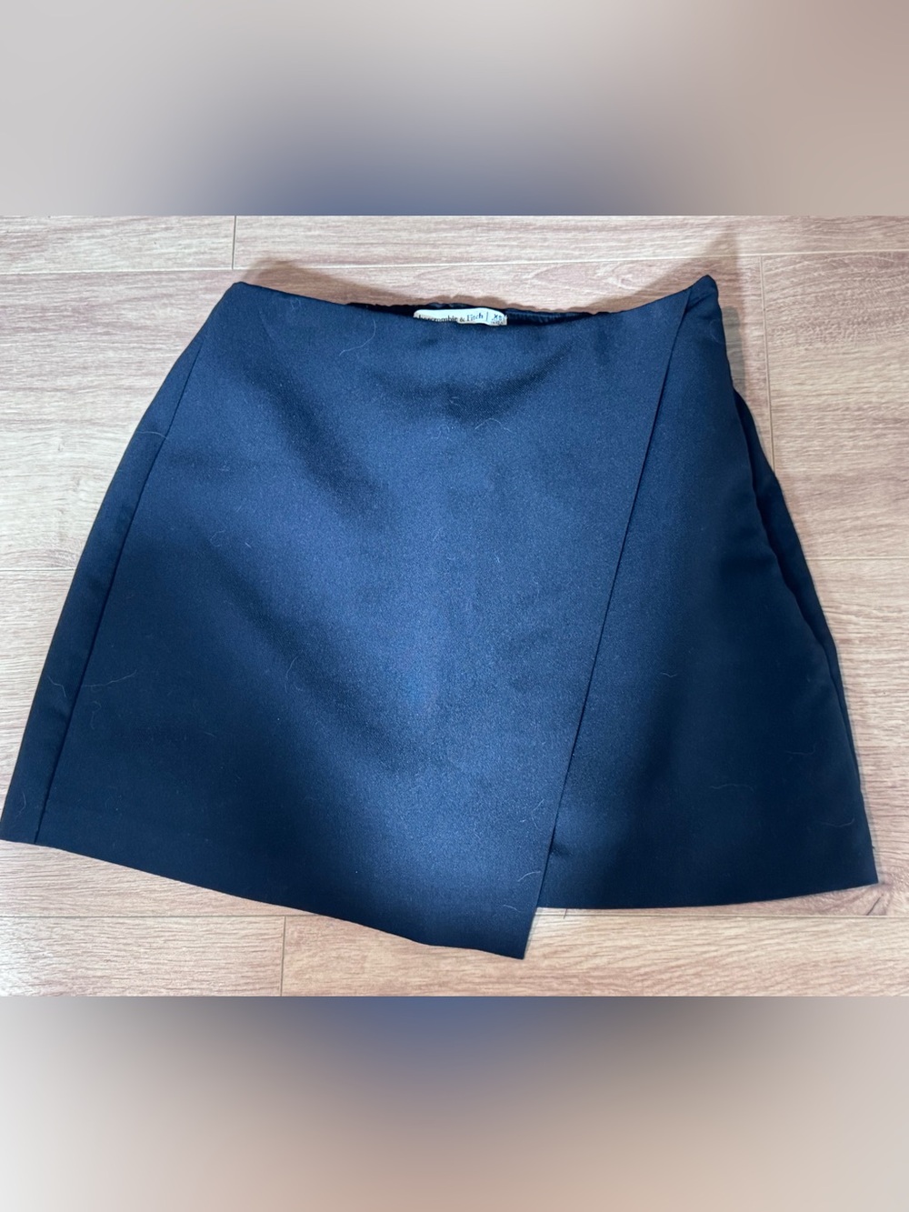 Abercrombie & Fitch Black Wrap-Style Mini Skort